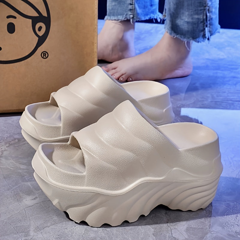 Ayollar uchun EVA yozgi yopiladigan poyabzal, yuqori qadam, qalin taglik, ko'p rangli