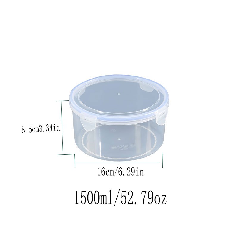 Unisex Plastic Storage Box Microwave Safe Food Container 1/4 Pcs Set