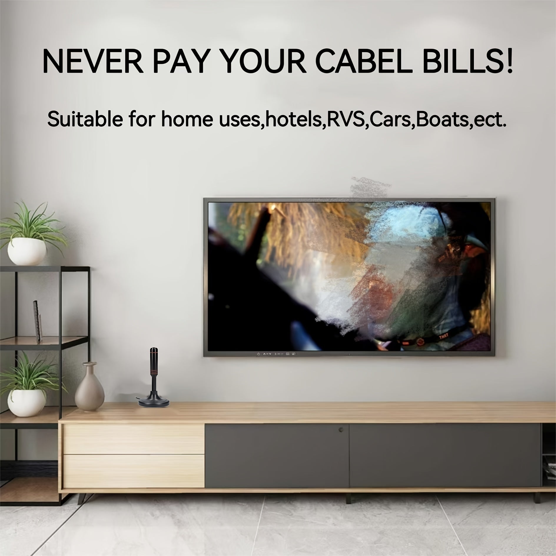 High-Definition 6800 Mile Indoor Outdoor TV Antenna Supports 4K1080 Smart TV