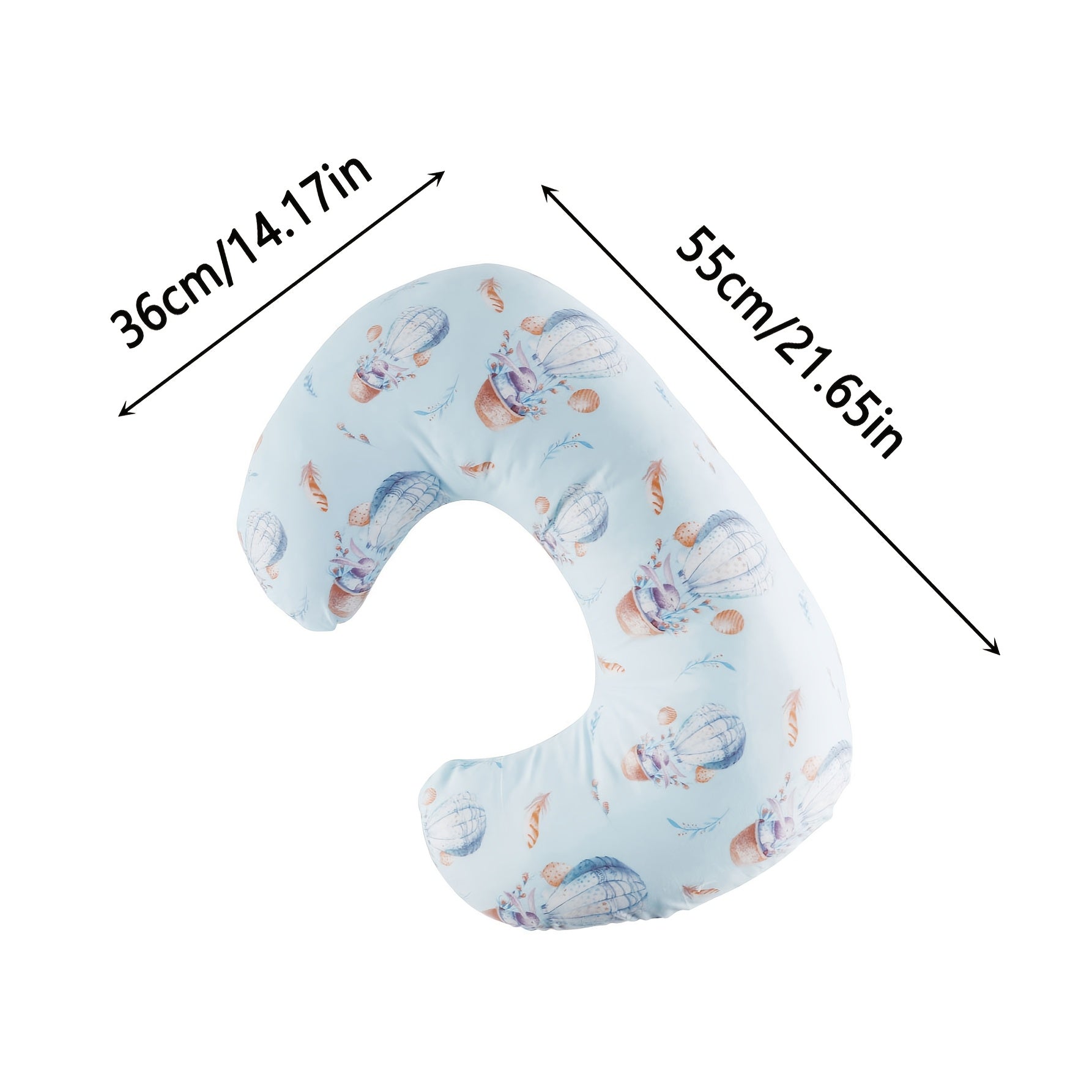 U-Shaped Nursing Pillow for Breastfeeding Removable Cover Medium Soft Support