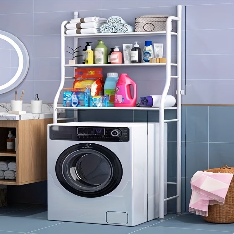 White 3-Tier Metal Bathroom Storage Rack Freestanding Organizer for Toiletries