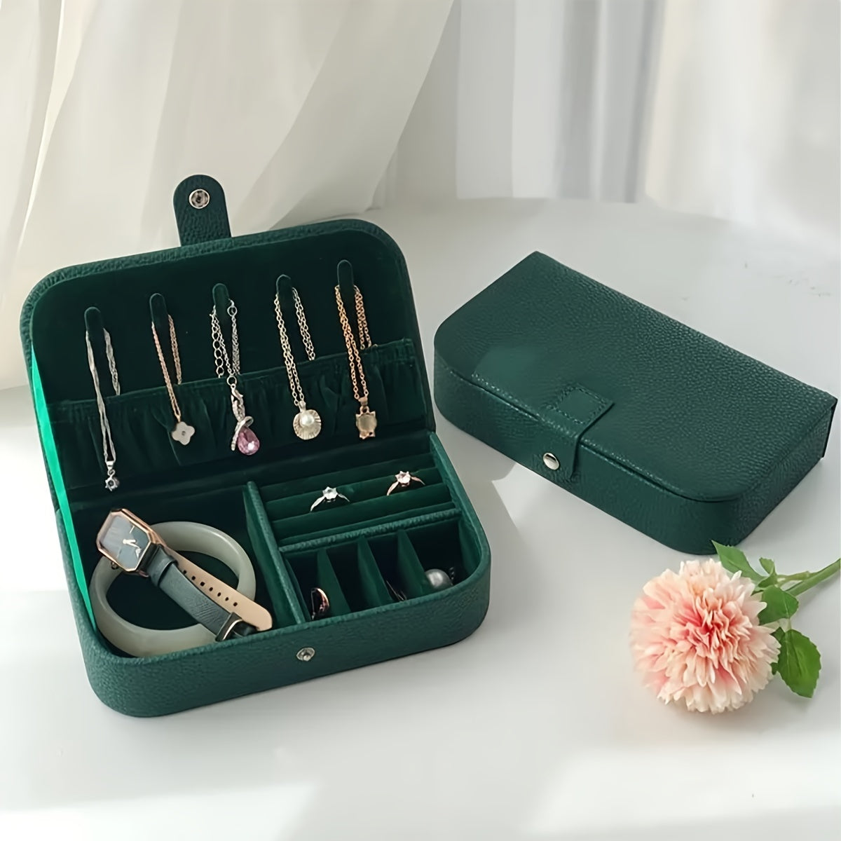 Органайзер для украшений для путешествий для женщин и мужчин, компактный кейс для хранения