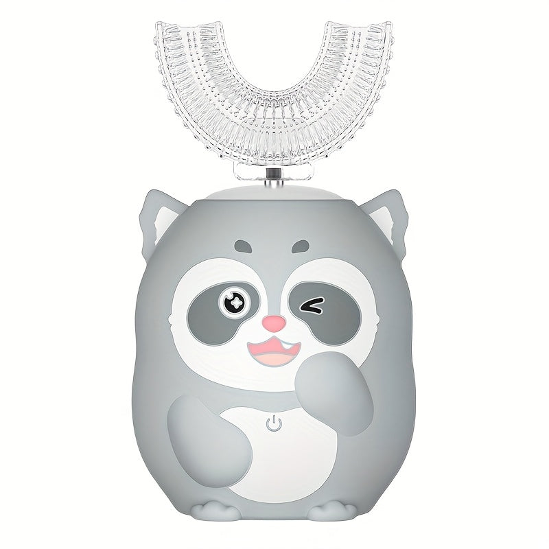 Youngsters U-Shaped Electric Toothbrush Compact Rechargeable Cartoon Design