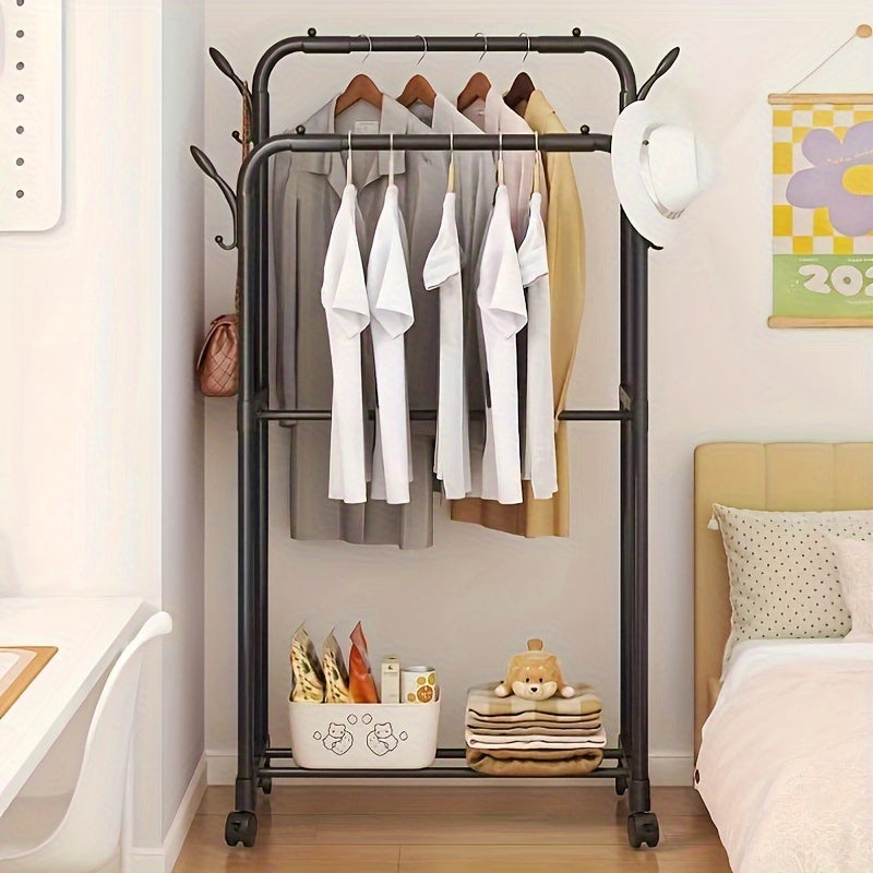 Multi-Tier Coat Rack with Shoe Storage Space-Saving Floor Organizer for Entryway and Bedroom