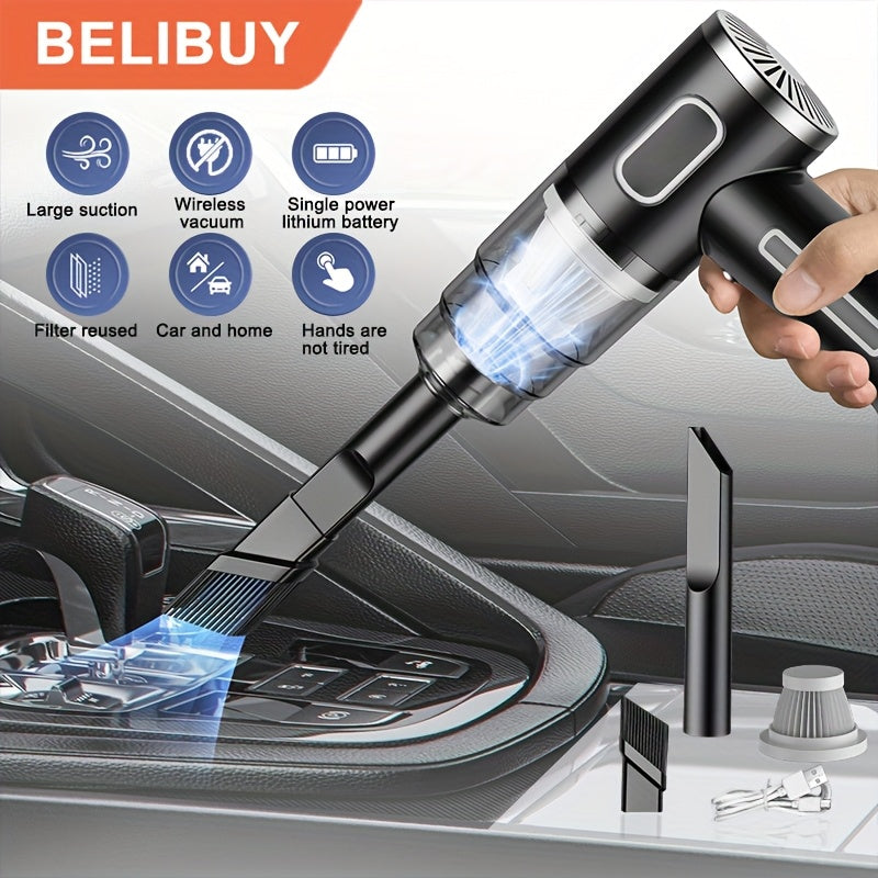 Cordless Handheld Vacuum Cleaner for Car Office Home Lithium Rechargeable Suction