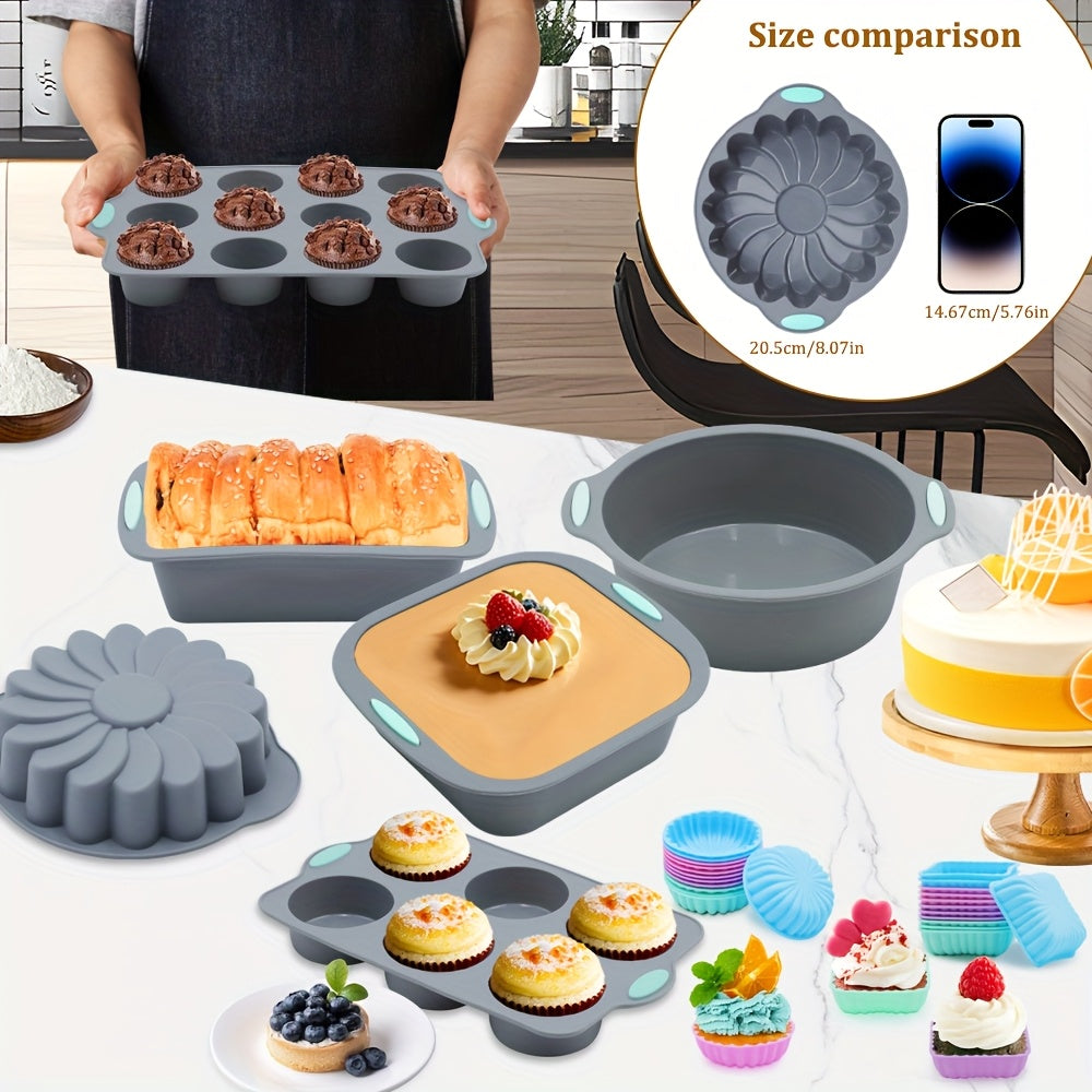 30/4pcs Small Baking Pan Set Non-Stick Cake Mould Baking Cups for Kitchen Baking