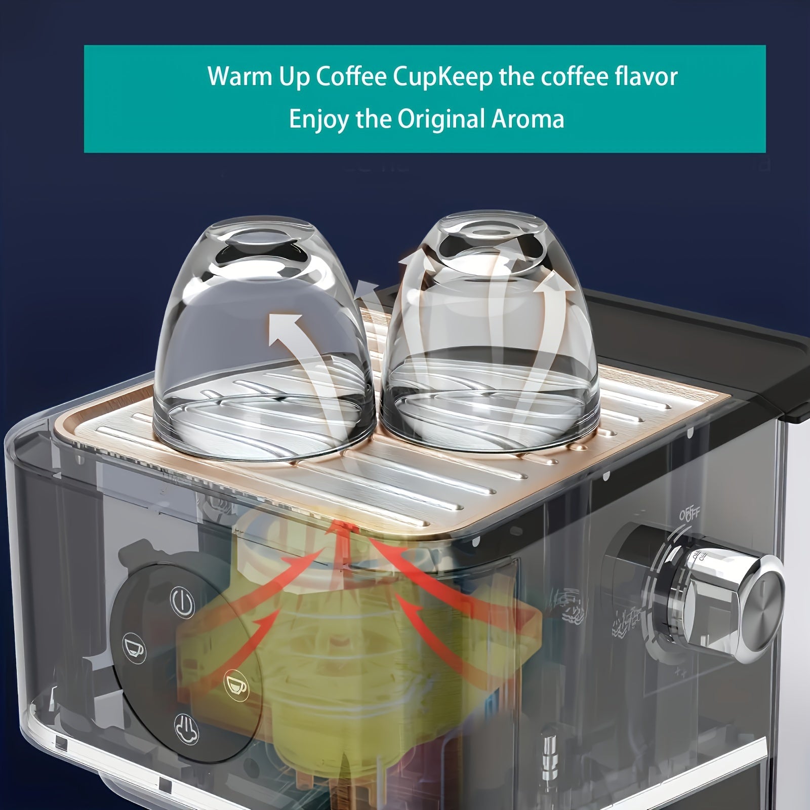 Italian Espresso Machine 20Bar 1.5L Digital Touch Screen Stainless Steel Home Office