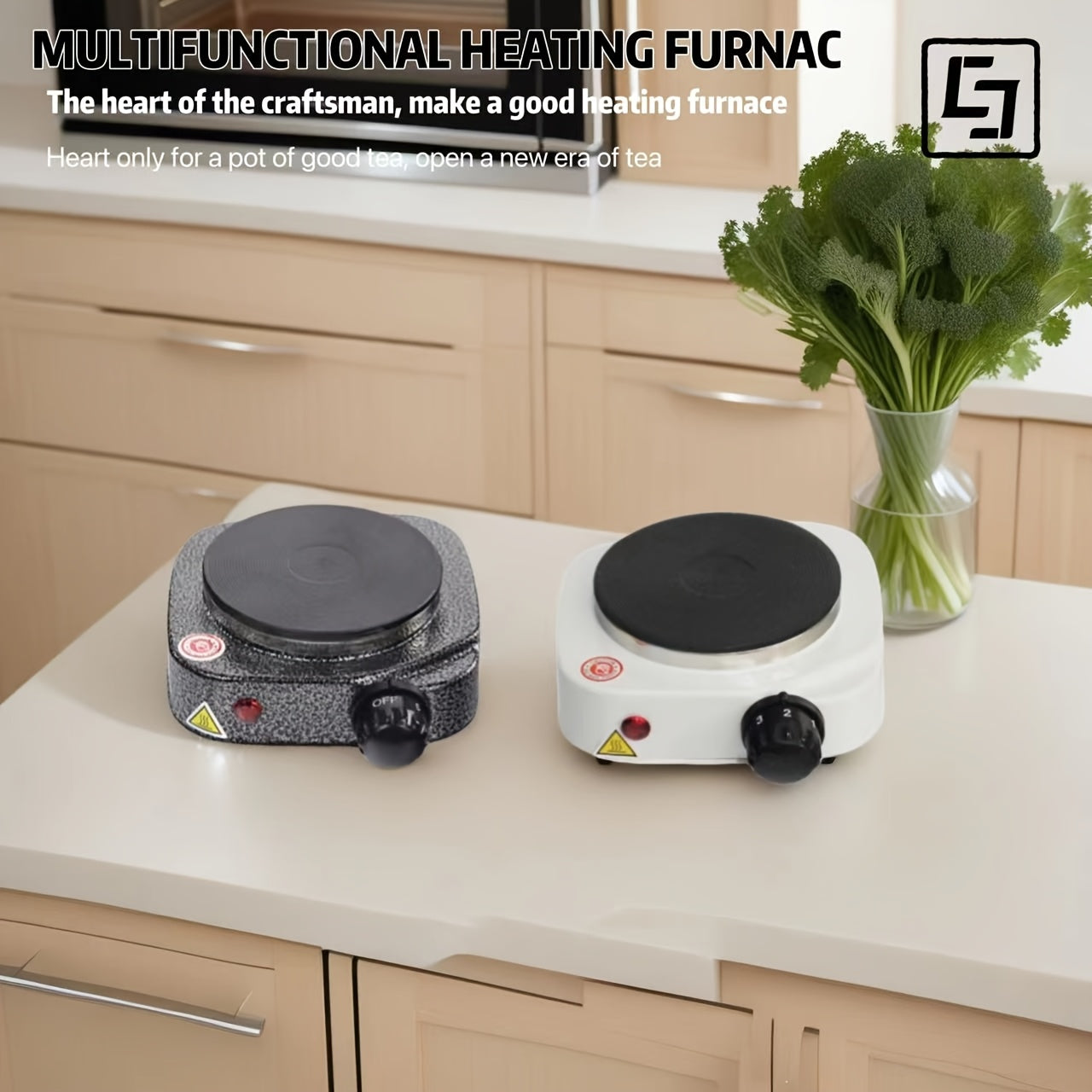 Портативный электрический нагревательный коврик с 5 уровнями мощности, чугунная плита, экономичный дизайн для кофе, чая, мока, компактный 220-240В