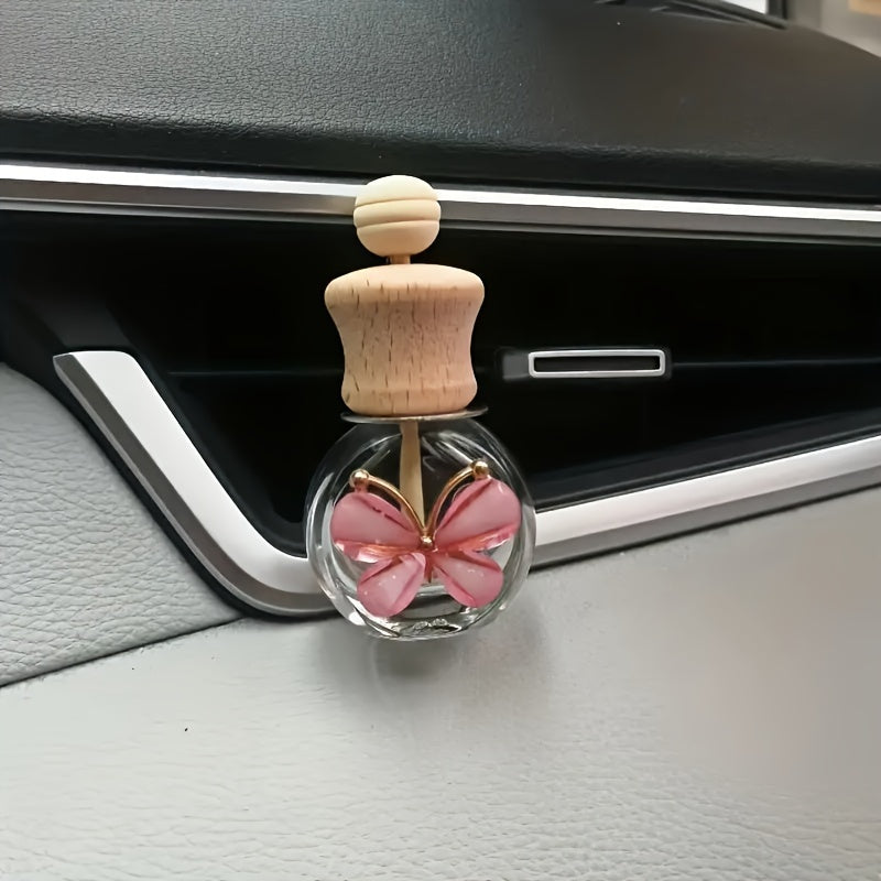 Car Decor Reusable Glass Bottle Essential Oil Diffuser Decorative Empty Bottle