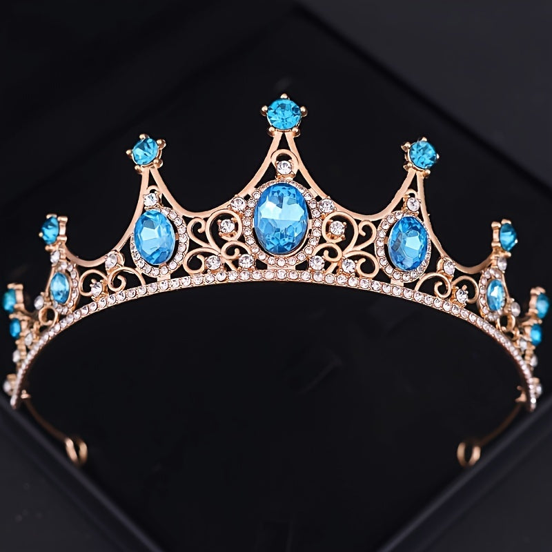 To'ylar va kelinlar uchun rang-barang rhinestones bilan Qirollik qirolichasi taxti