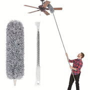 Retractable Duster with Bendable Head for High Ceilings Furniture Car Cleaning