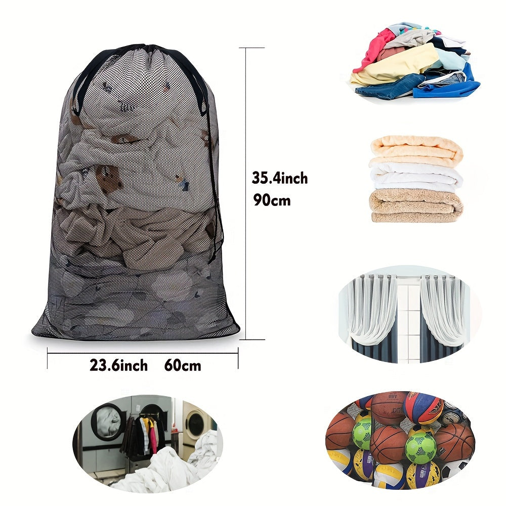 Extra-Large Polyester Mesh Laundry Bag 60x92cm for Delicates Socks Underwear