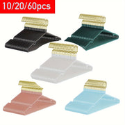 Pack of 10/20/60 Heavy Duty Metal Clothes Hangers with Non-Slip Rubber Coating Space-Saving Sturdy for Shirts Skirts Coats
