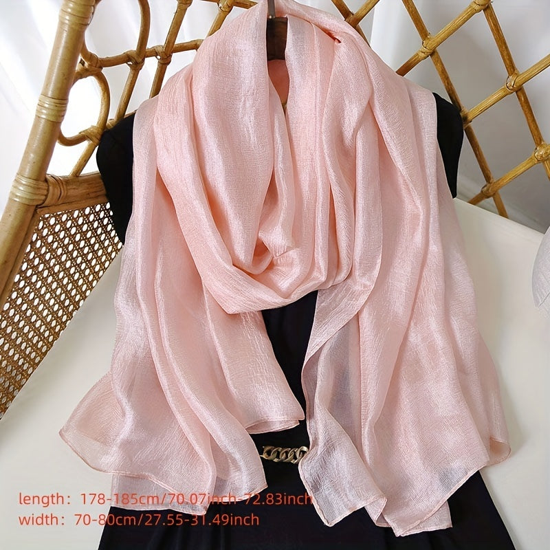 Lightweight Chiffon Scarf for Women Sun Protection Beach Towel Summer Accessory