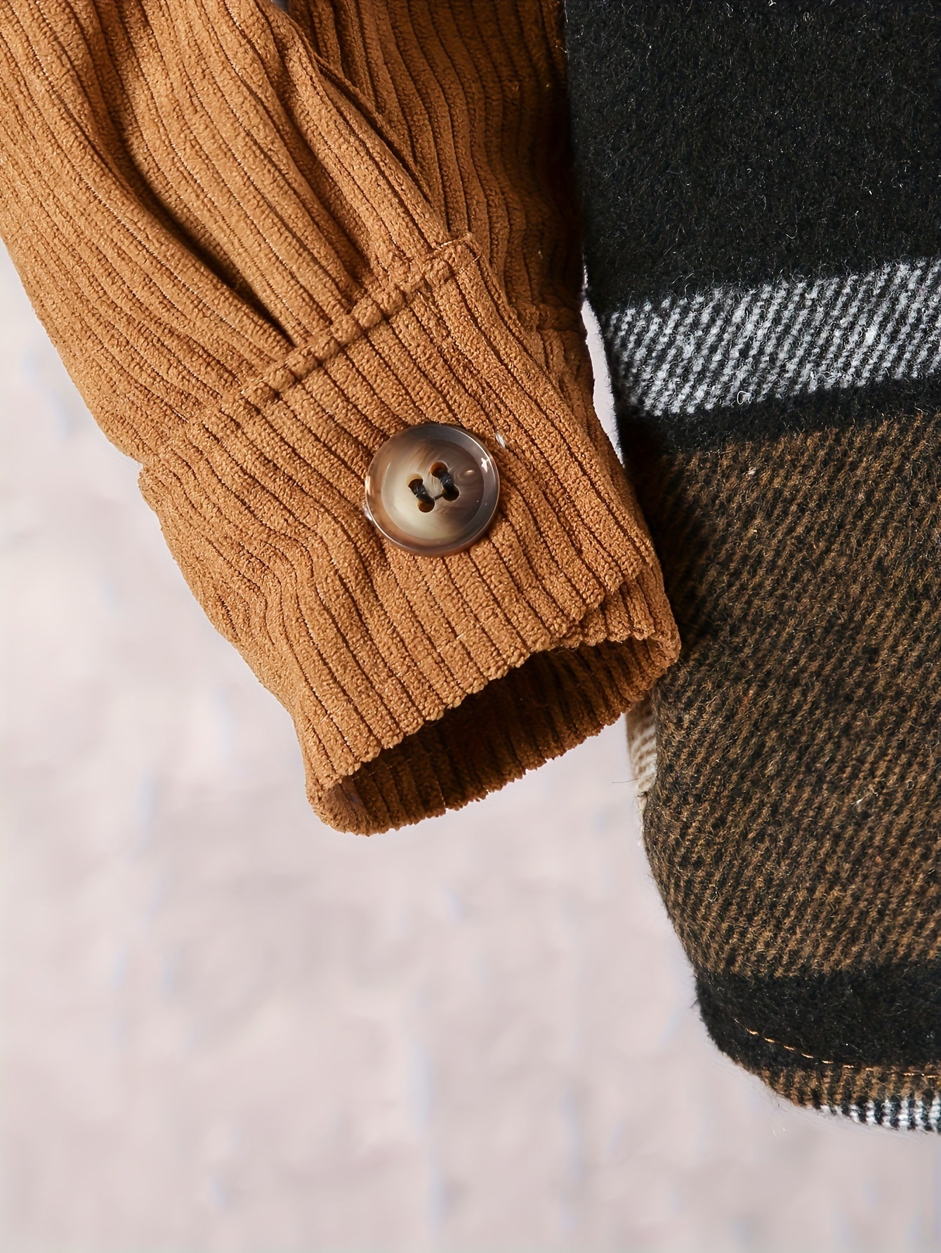 Boys Plaid Hooded Suit Fall Winter Tartan Polyester Casual Over 3 Years