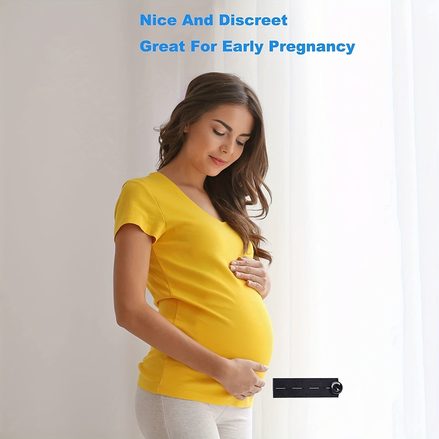 Unisex Elastic Waistband Extenders Stretchable Belt for Pregnancy Maternity