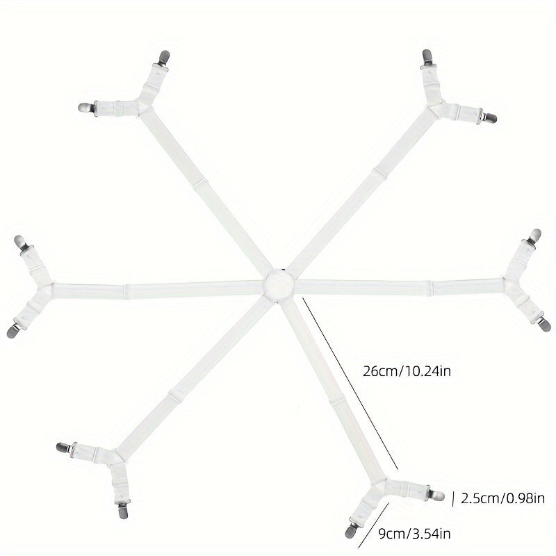 Elastic Sheet Fastening Strap with Adjustable Clip for Bed Sheets