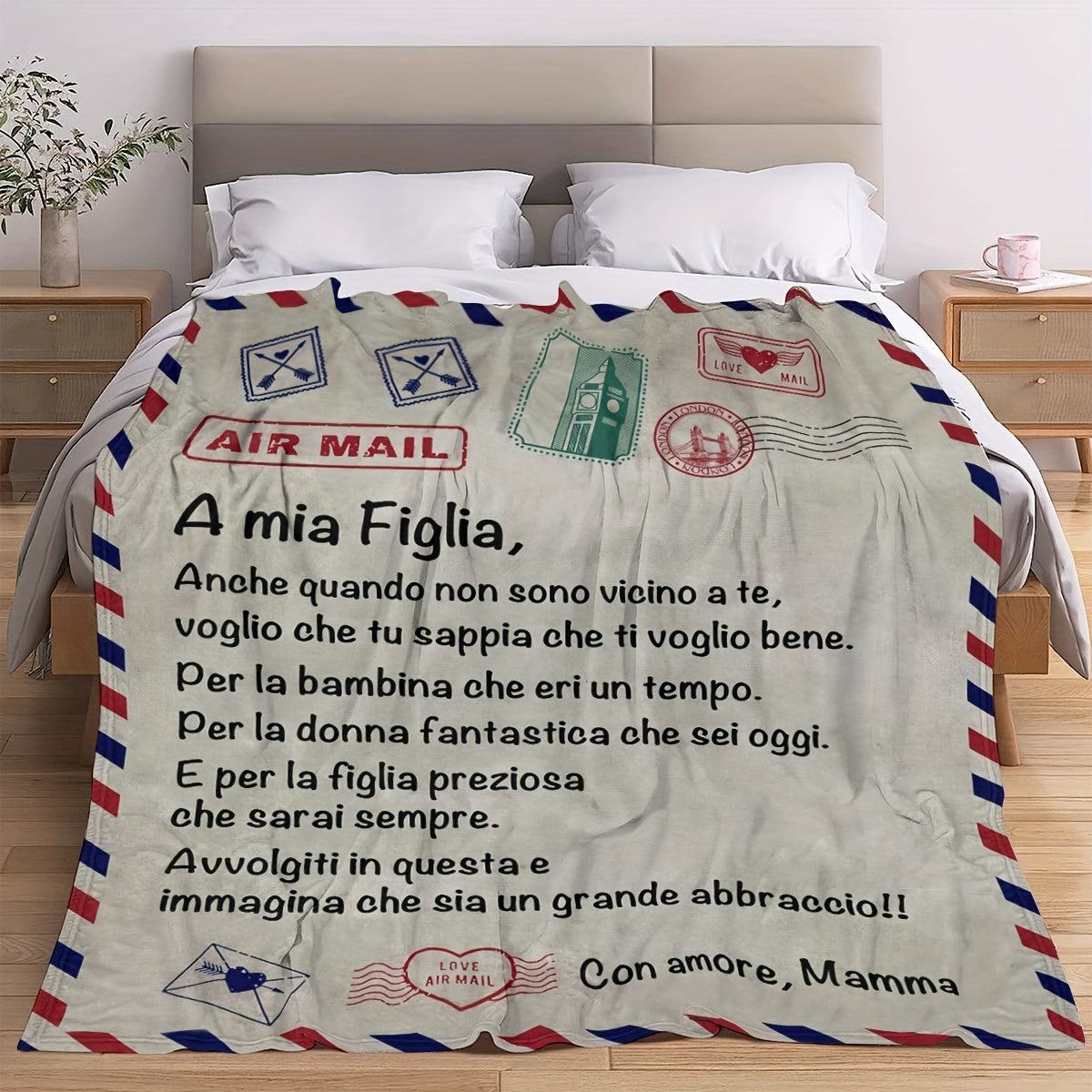 Digital Print Blanket for Daughter Soft Lightweight Lounge Throw