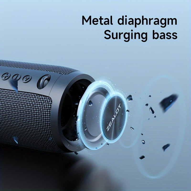 Altavoz inalámbrico portátil de alta potencia con iluminación RGB, 40W, batería de 5200mAh