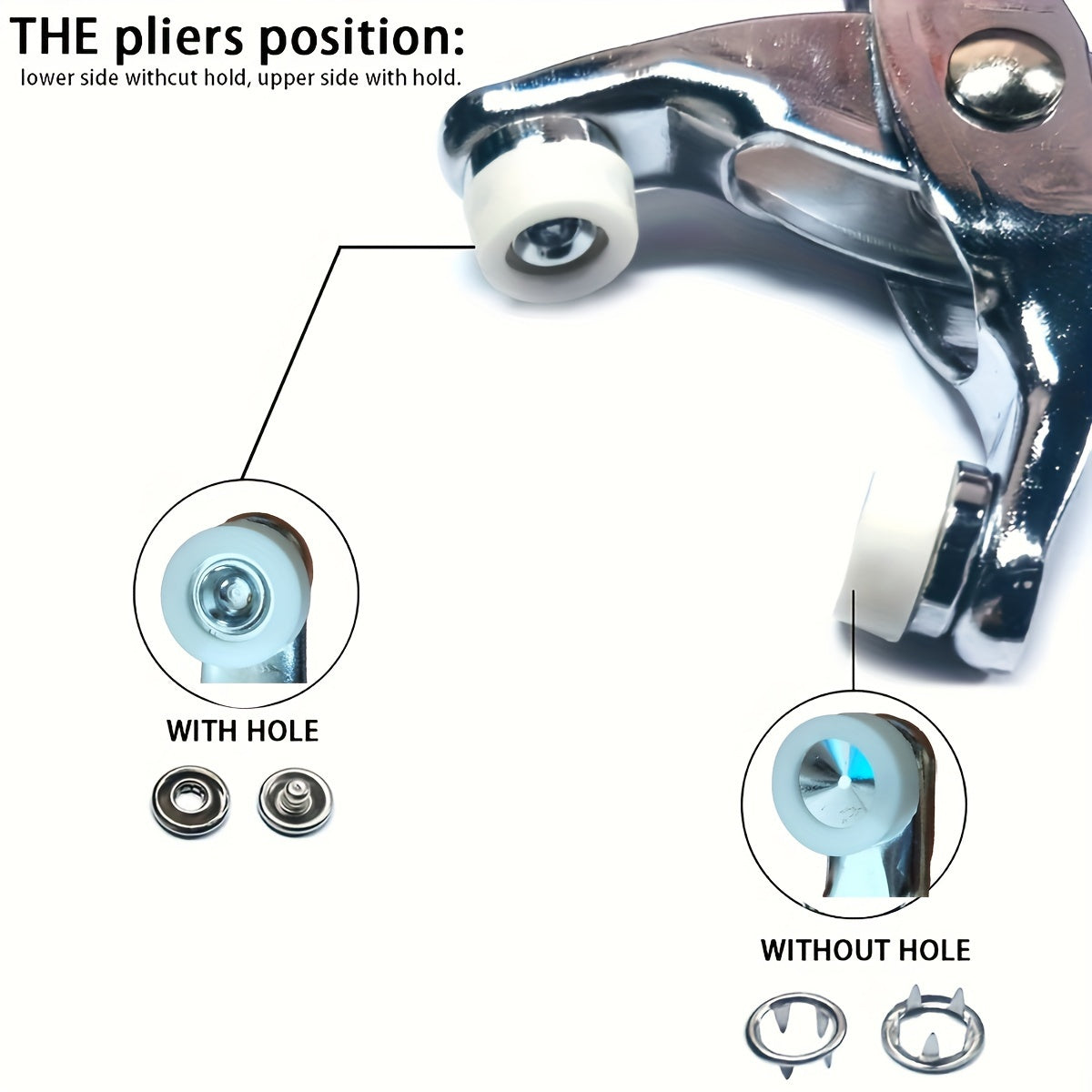 Metal Sewing Buttons Set with Pliers for Clothing Repair and DIY Projects