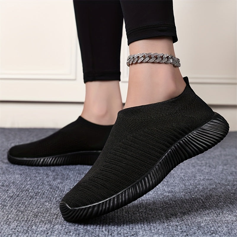 Women's Pink Mesh Slip-On Sneakers Lightweight Breathable Athletic Shoes