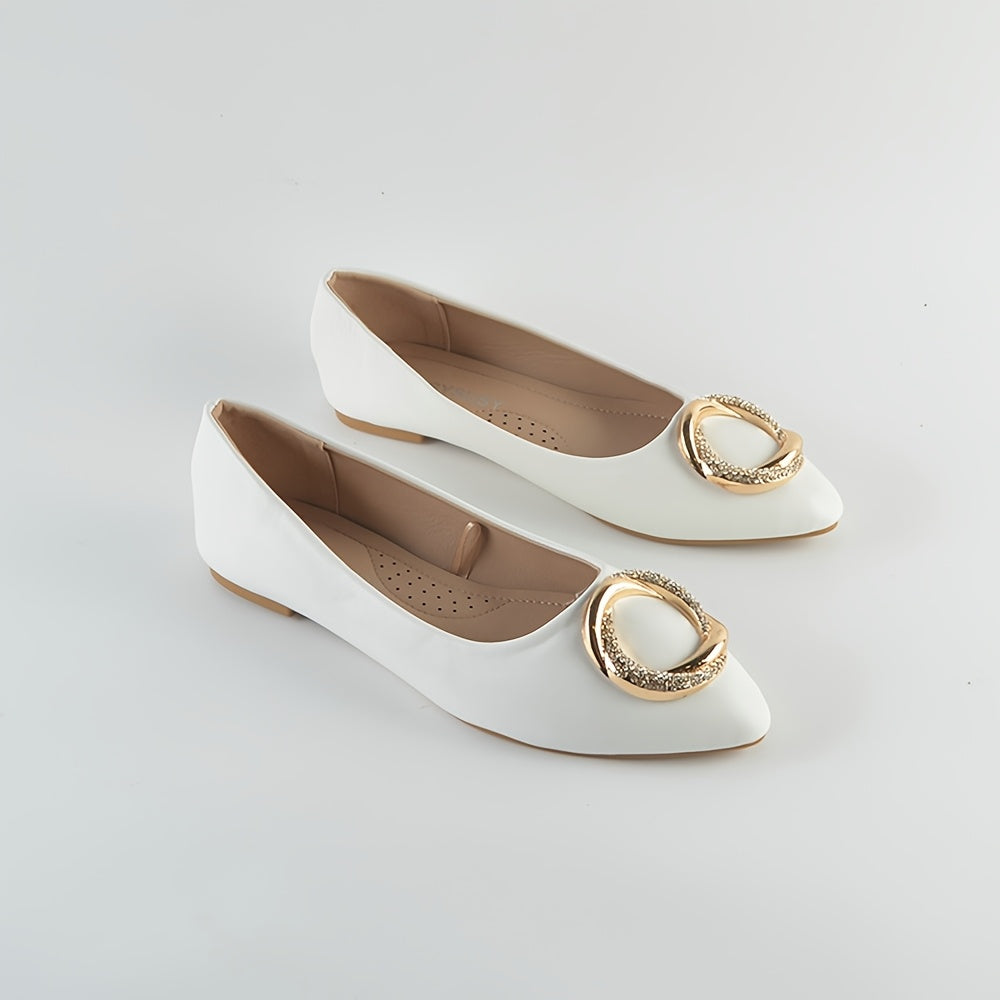 Women's Flats Rhinestone Decor Ballet Shoes Pointed Toe