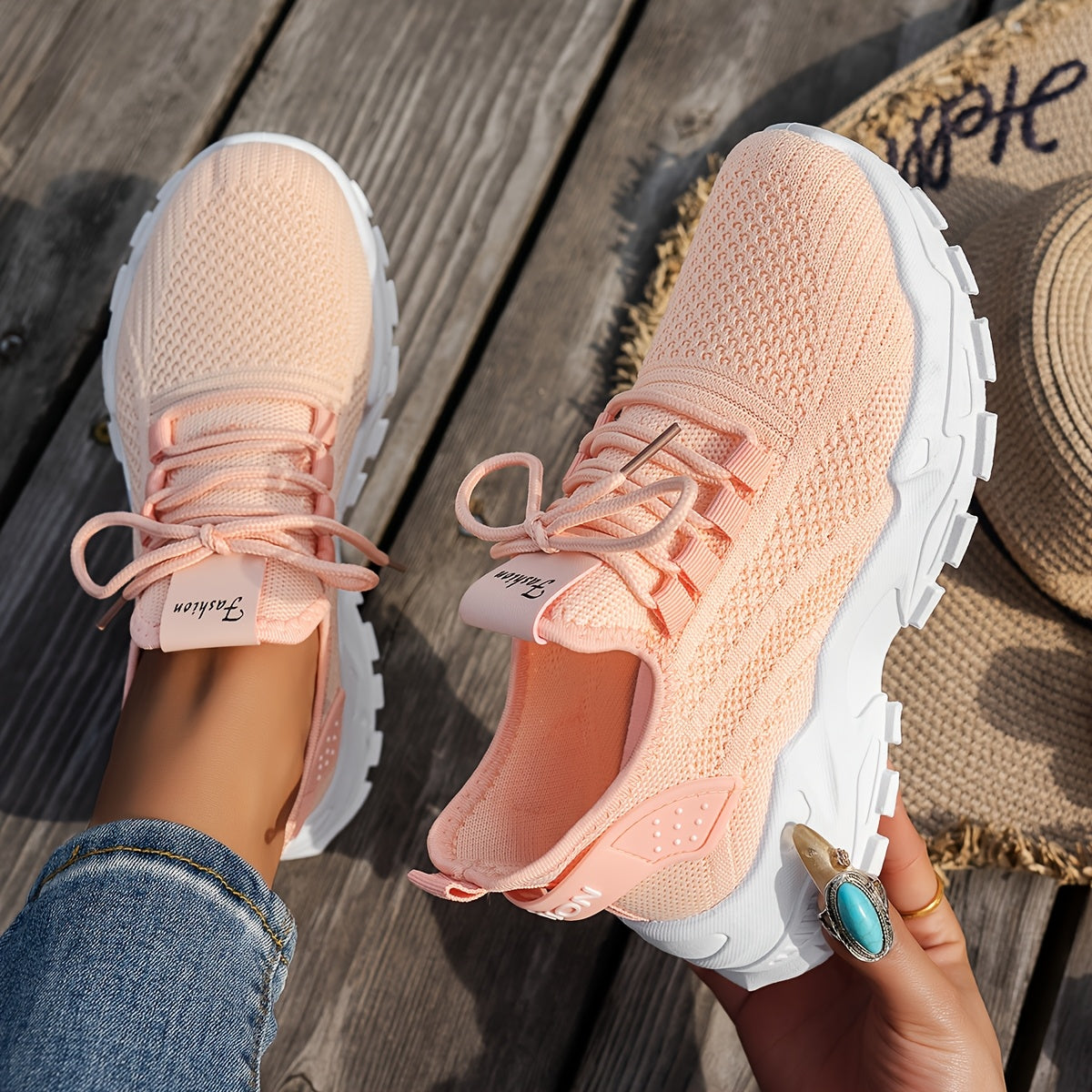 Women's White Casual Sneakers Elastic Upper Breathable Comfort Summer