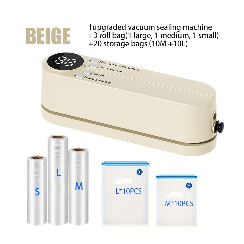 1200mAh USB bilan qayta to'ldiriladigan portativ oziq-ovqat yopish qurilmasi, avtomatik yengil yopish tizimi, uy oshxonasida, ofisda, ochiq havoda oziq-ovqatni yangi saqlash uchun