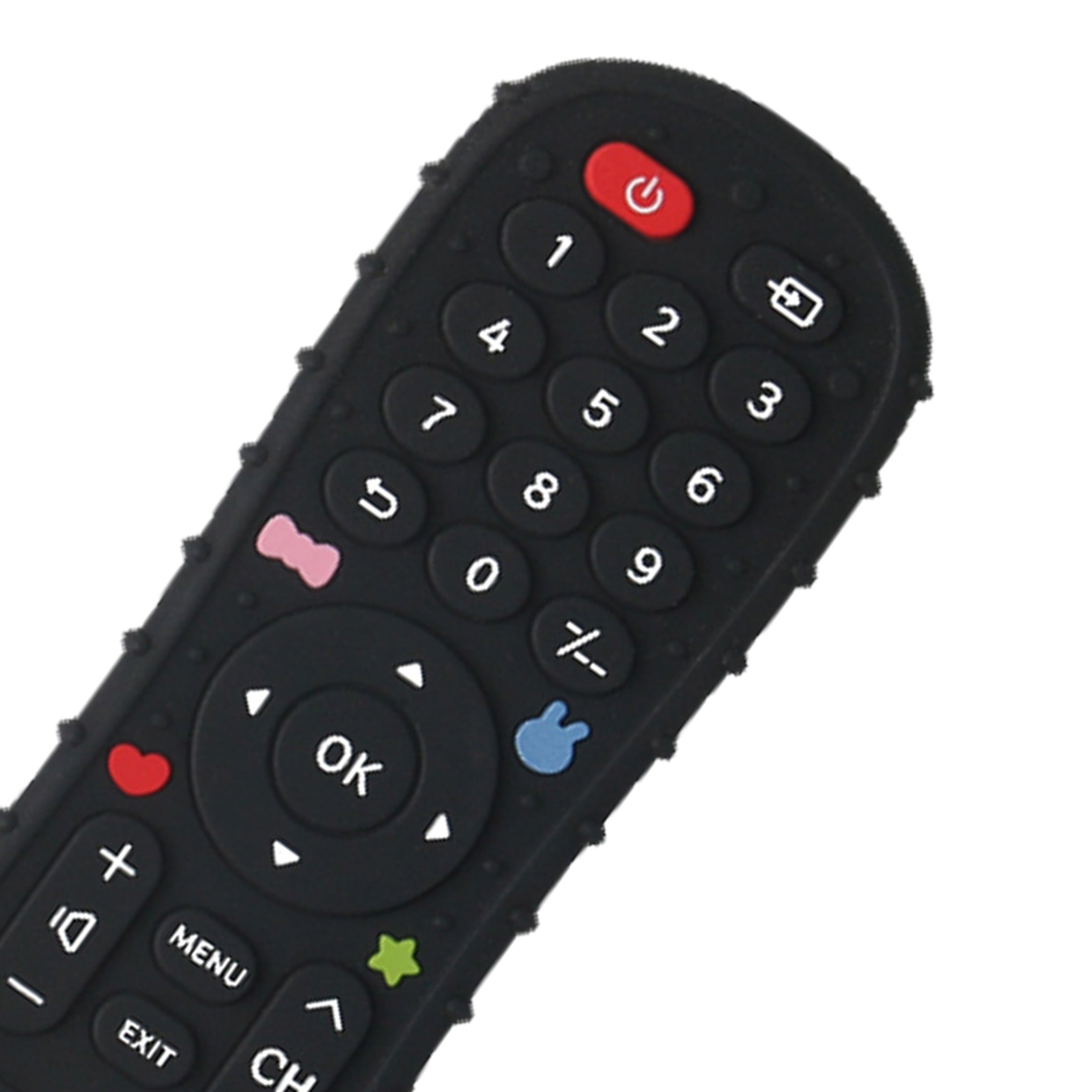 Silicone Teething Toy for Babies 0+ Remote Control Shape Cartoon Black