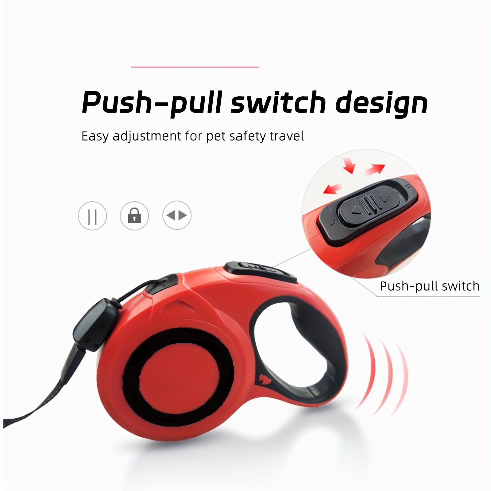 Adjustable 7.92m Dog Leash with Reflective Strap Made of ABS Material for All Breeds