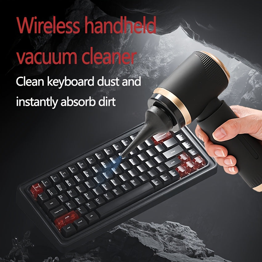 Wireless Handheld Vacuum Cleaner with Strong Suction USB Rechargeable for Home Office Car Cleaning
