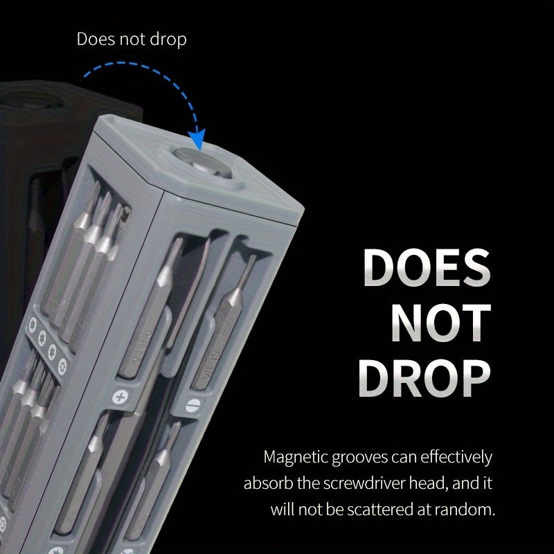 Juego de destornilladores de precisión de 44 piezas, herramienta manual de metal para electrónica y reparación DIY