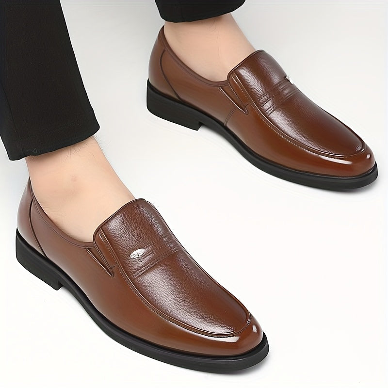 Мужские кожаные туфли-лоферы для делового casual с амортизирующей подошвой