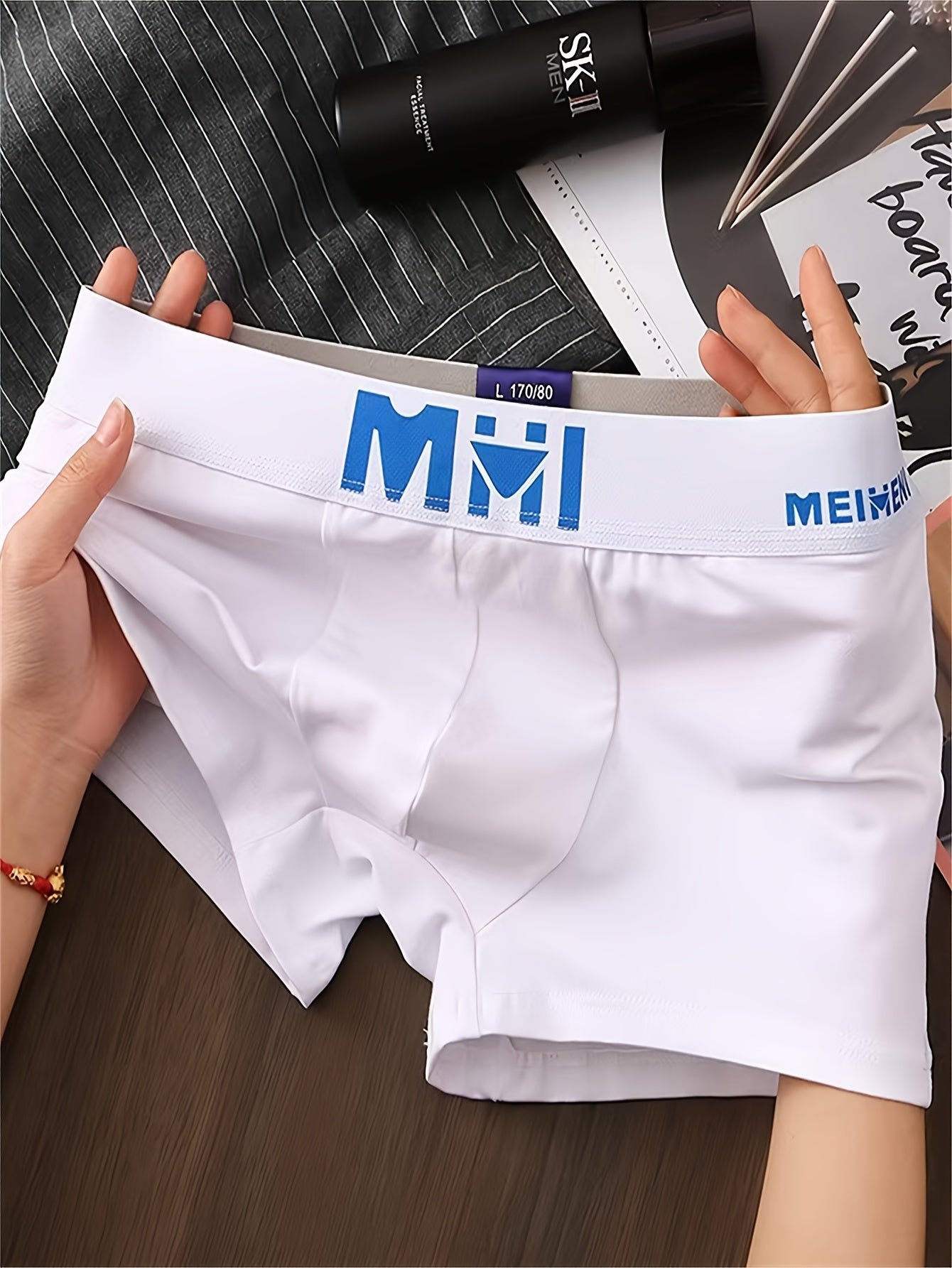 Men's Cotton Boxer Briefs 3-Pack Medium Stretch Solid Color Athletic Underwear for Youth