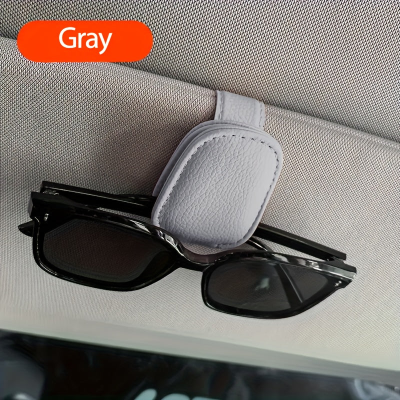 Universal avtomobil quyosh nuri shisha klipi Pu materialidan tayyorlangan ko'zoynak tutgichi