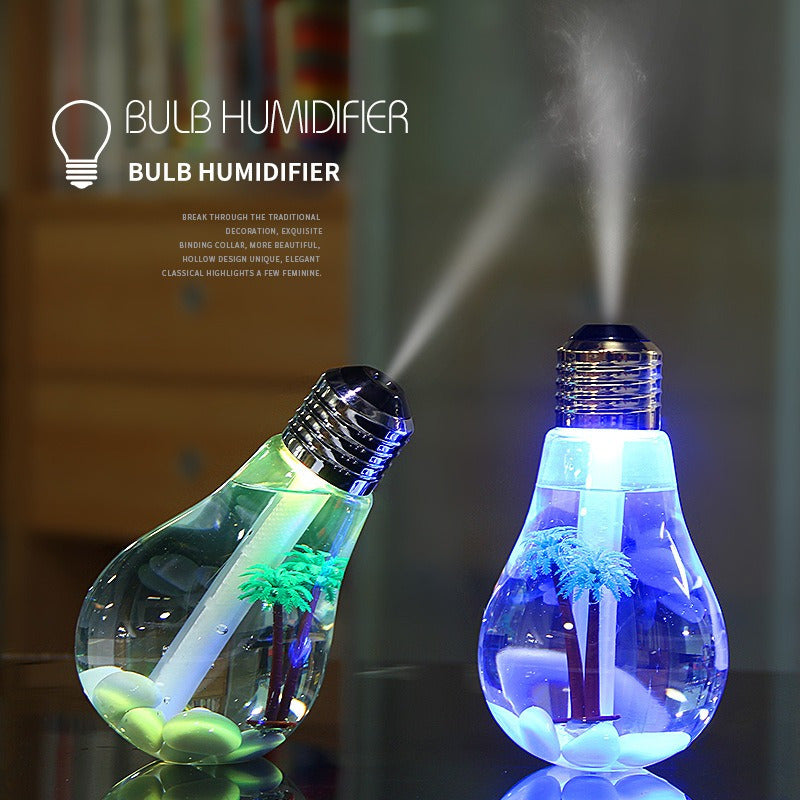 Mini humidificador de aire silencioso para escritorio con luz de color y control de niebla