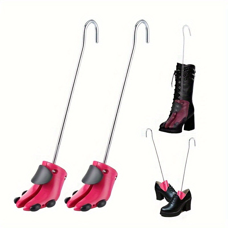 Unisex Shoe Stretcher Boot Shaper Red Adjustable Plastic Shoe Tree