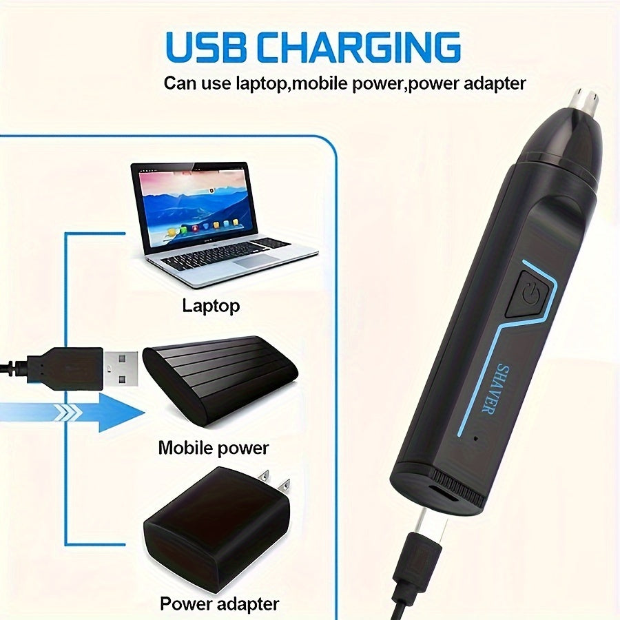 Комплект для ухода за мужчинами "все в одном" с триммером для носа, ушей и бровей, перезаряжаемый через USB