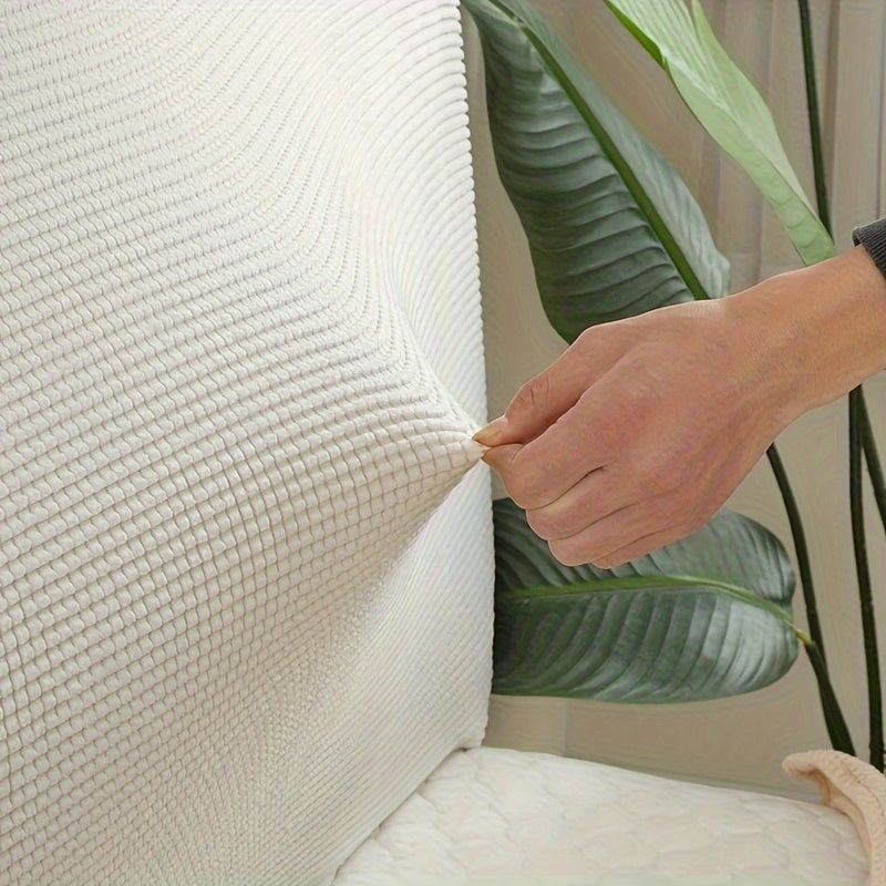 Machine Washable Polyester Fiber Fill Headboard Cover with Macaron-Inspired Corn Texture