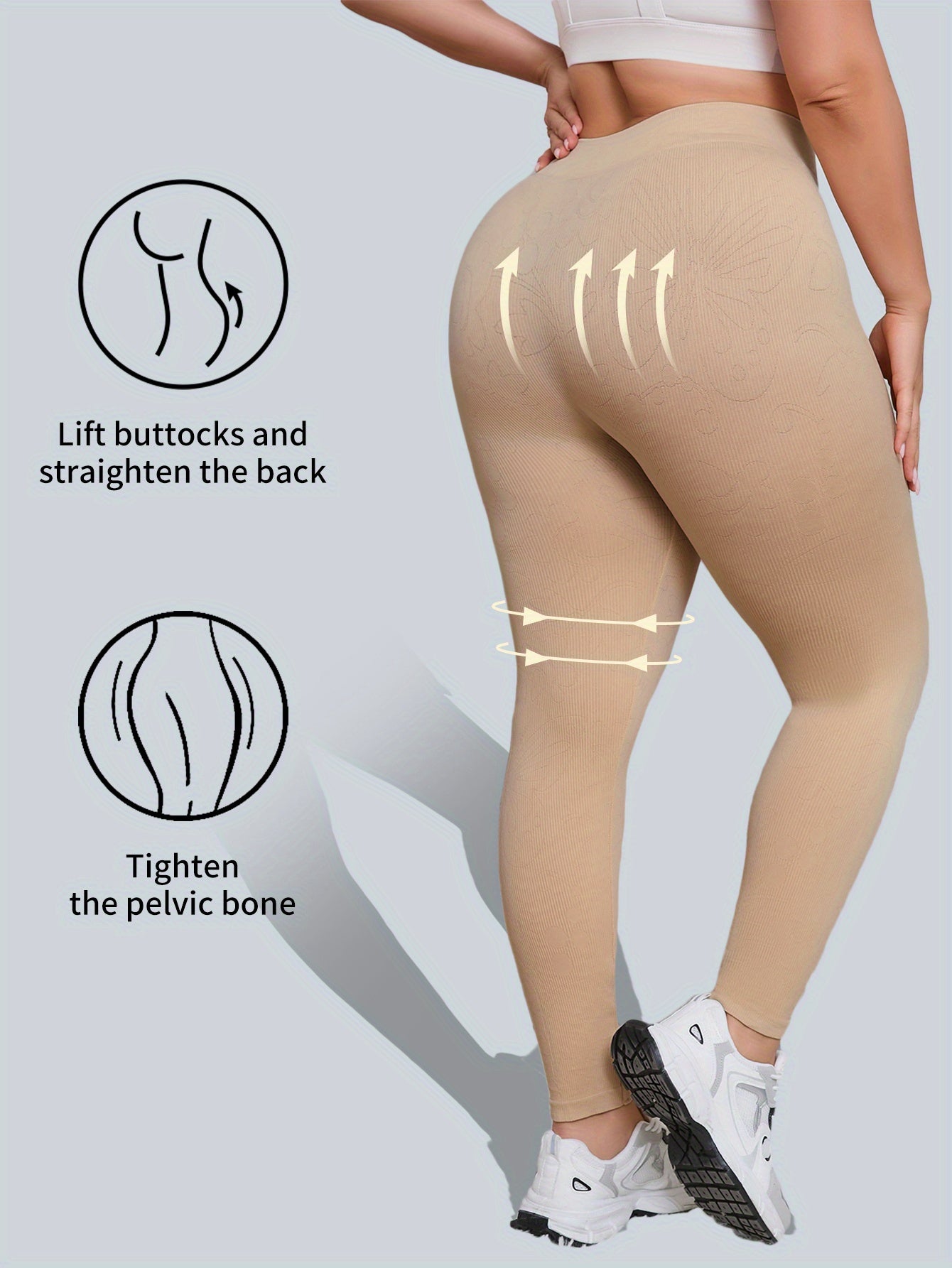 Women Plus Size Tummy Control Seamless Leggings High Waist Yoga Pants