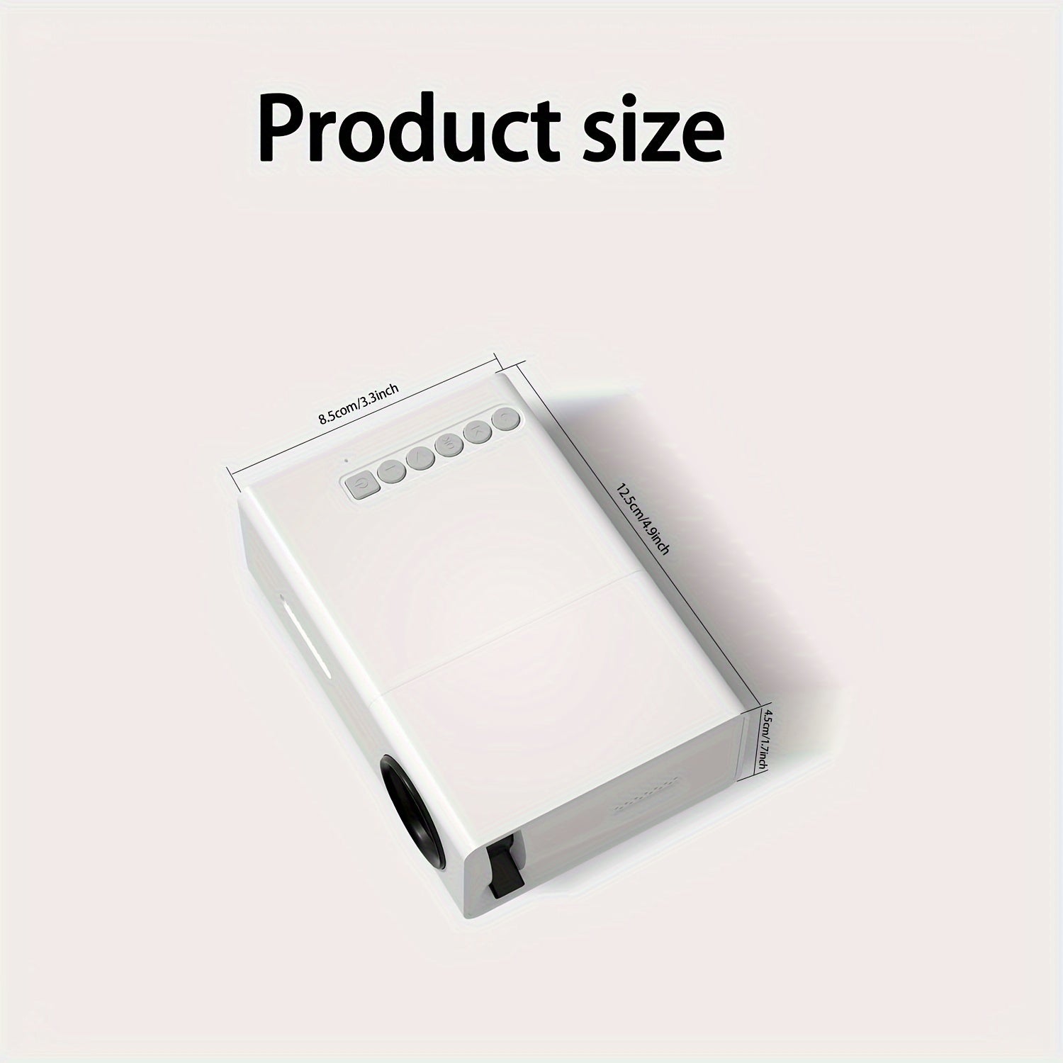 Mini Portable Projector 1080P Native Resolution 320P with Curtain Stand for Home Theater and Family Use