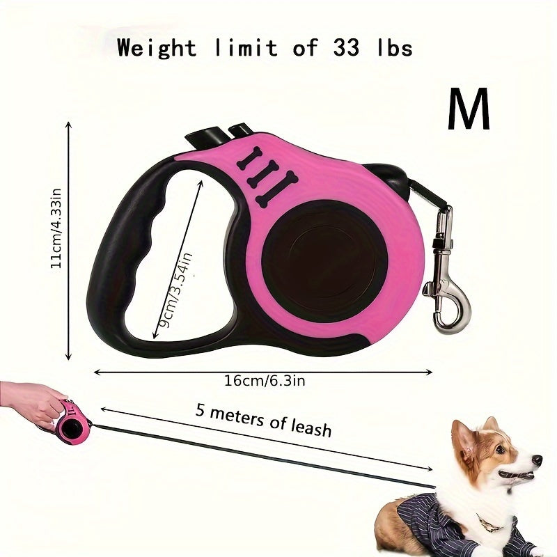 Automatic Retractable Dog Leash 10 Feet Nylon Minimalist Design