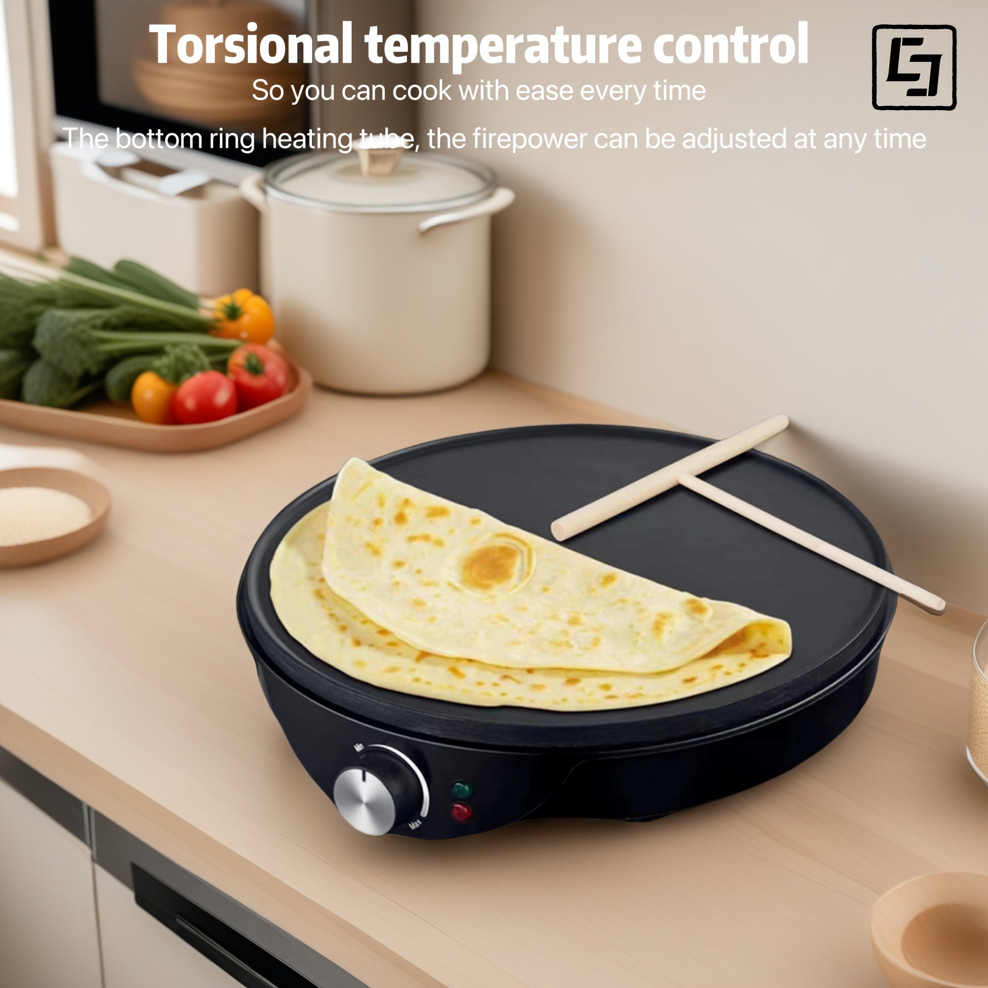 Mikrotoʻlgan pancake tayyorlagich, tuxum, sendvich, pastırma uchun sozlanadigan harorat nazorati bilan, chirishga qarshi, portativ oshxona