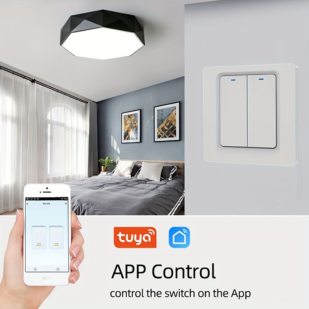 WiFi Smart Light Switch Single Pole App Voice Control Neutral Wire Required