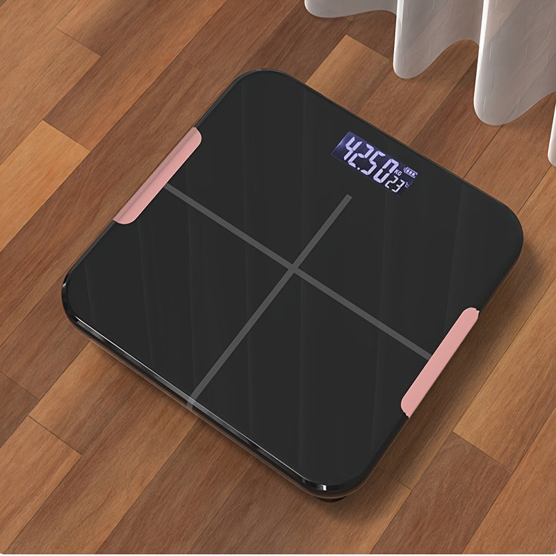 LED displeyli aqlli raqamli vazn, simsiz tana tarkibi analizatori, 25 ma'lumot nuqtasi, batareya bilan ishlovchi, ilova bilan ulanish - batareyalar kiritilmagan.