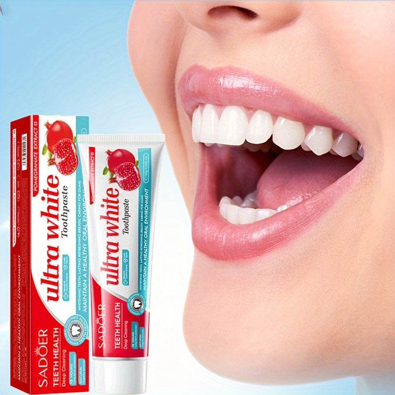 Pomegranate Toothpaste 100g Fluoride-Free Deep Clean Whitening