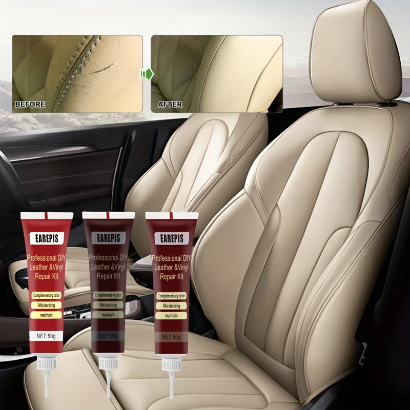 Universal Leather Vinyl Repair Kit 50g for Sofa Shoes Crack Holes Restoration