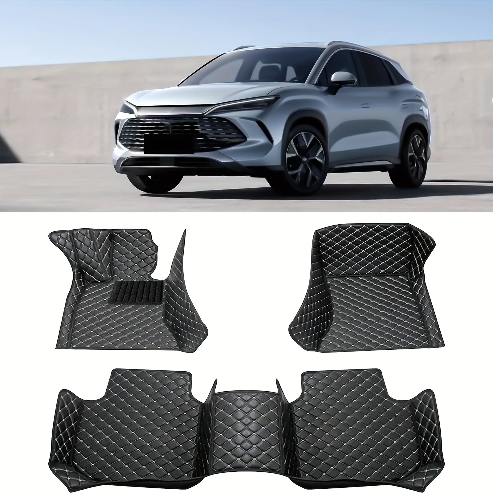 Avtomobil polki matlari to'plami charmli, bardoshli, tozalash oson, LHD transport uchun