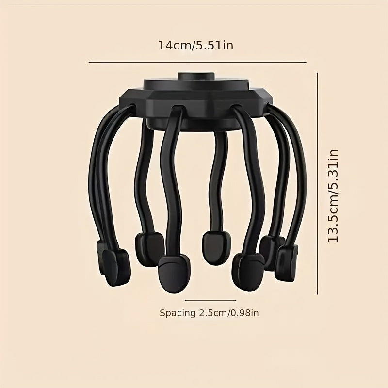 8 ta barmoq shaklidagi elektrodlar, 3 rejim, USB orqali zaryadlanadigan - chuqur dam olish, ideal ta'til sovg'asi, qulay joylashish bilan portativ bosh massaj qiluvchi.