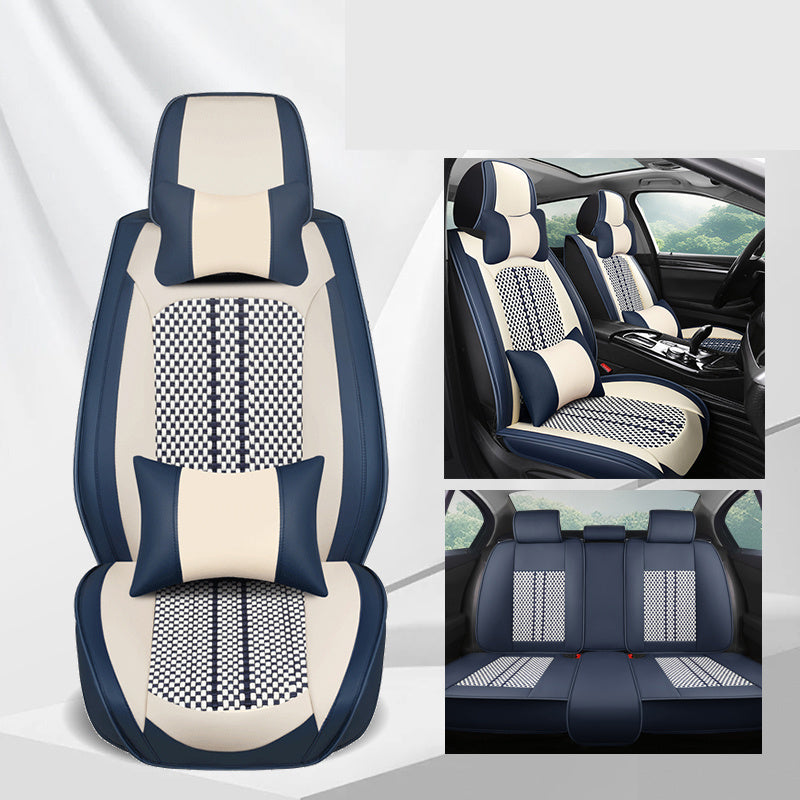 Universal Waterproof Faux Leather 5-Seat Car Seat Covers All-Season Protectors